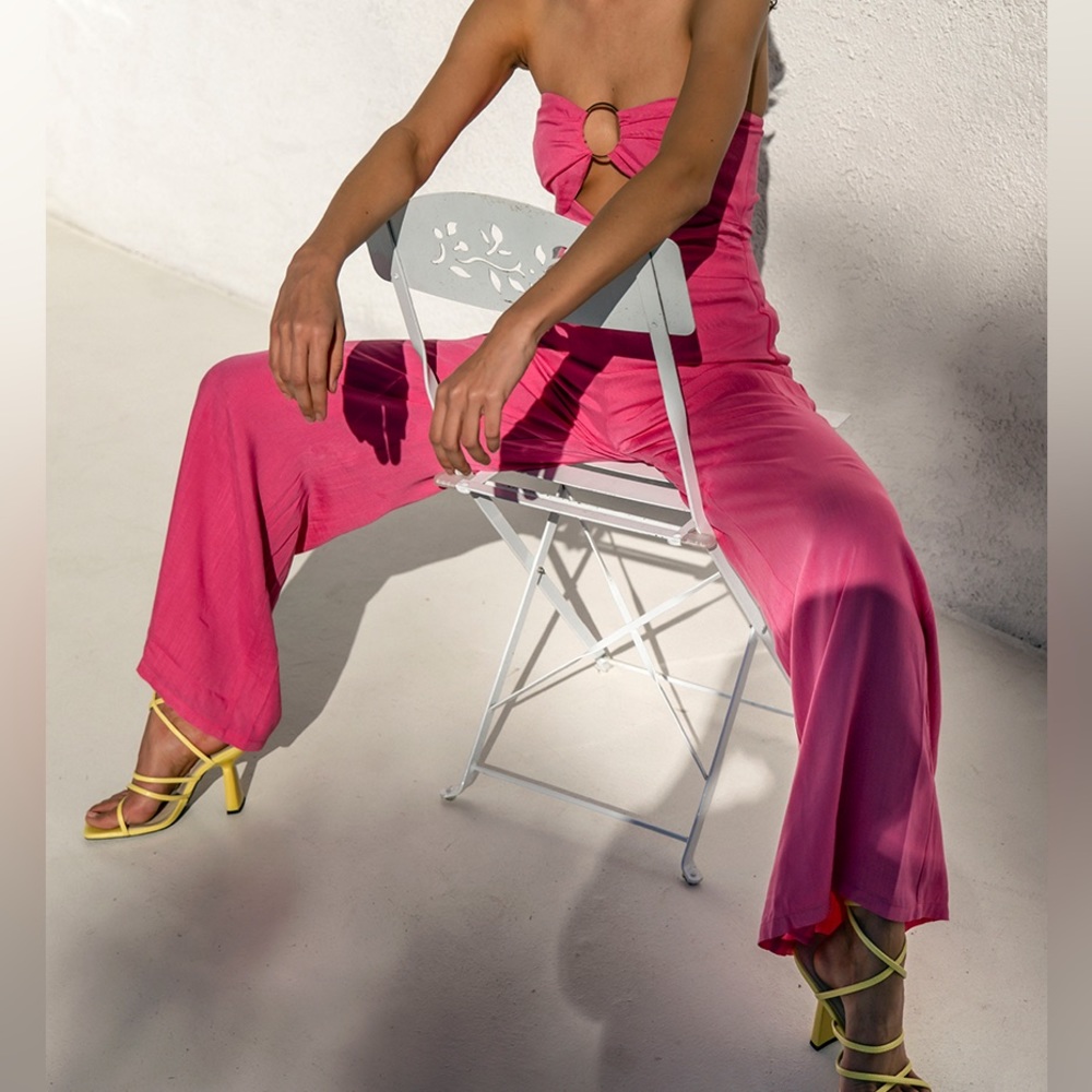 RUNAWAY ETTA JUMPSUIT - BUBBLEGUM - Picture 4 of 9